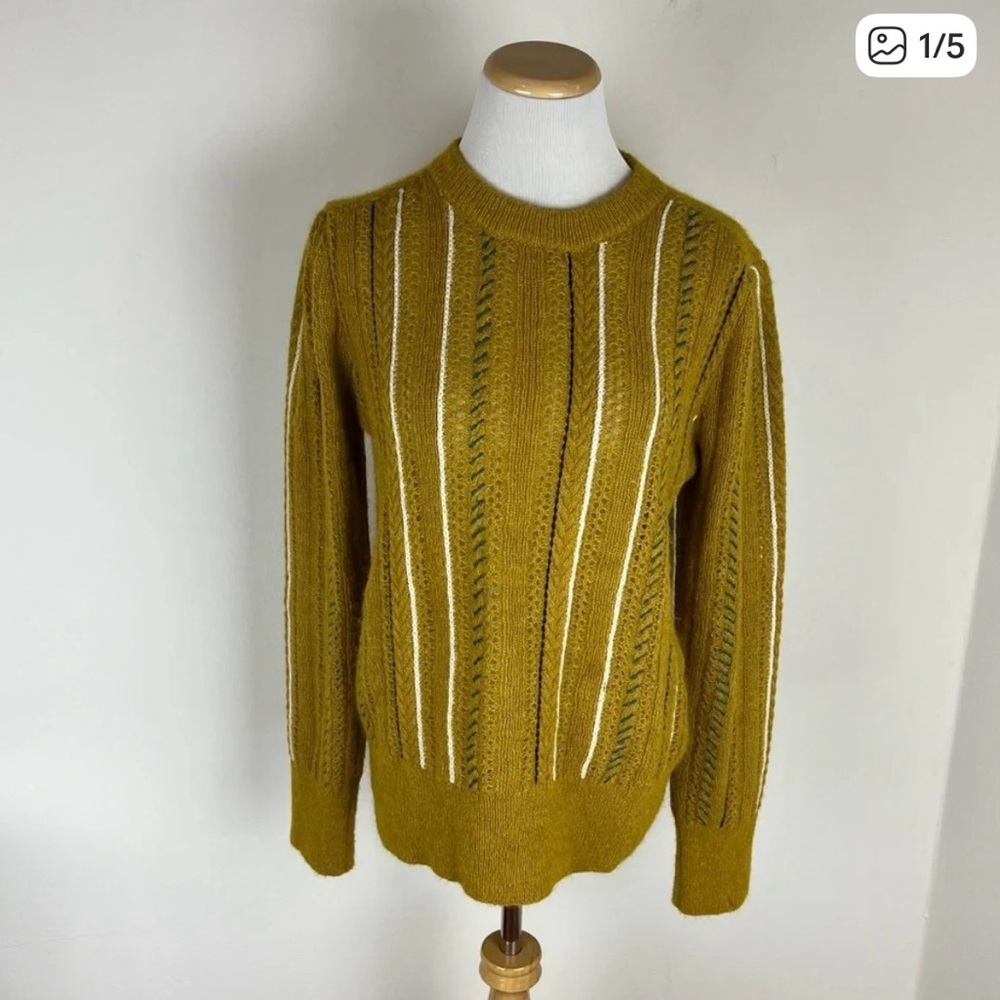 Paul Smith Striped Mustard Yellow Sweater Size M